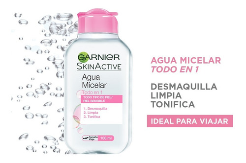 Imagen 4 de 6 de Garnier Skin Active Kit Micelar Todo En 1 400ml Y 100ml