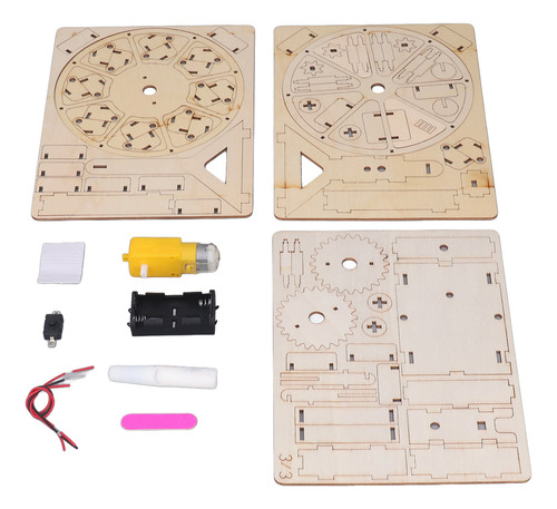 Kit De Construcción De Maquetas 3d De Noria, De Madera, Educ