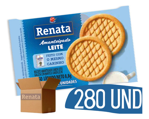 Biscoito Em Sache Amanteigado Leite Renata Atacado - 280 Und