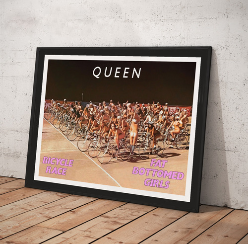 Cuadro Queen Lamina Poster Vidrio Promo 1978 Bicycle Race
