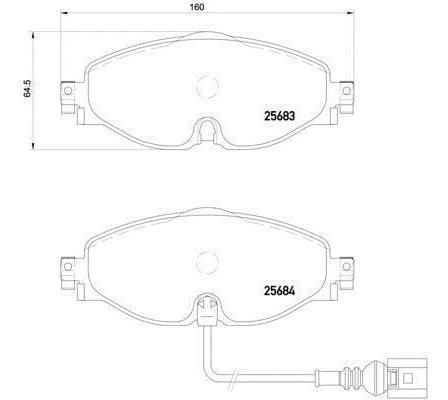 Balatas Brembo Audi Tt Roadster Fv9 1.8 Tfsi 2016-2019 Lm D.