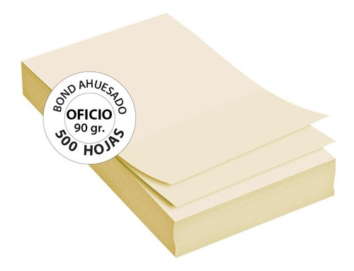 Papel Bond Crema Oficio 90 Gr - 1 Paquete Con 500 Hojas