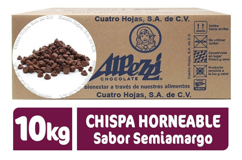 Chispas De Chocolate Alpezzi Horneable Caja 10 Kg.