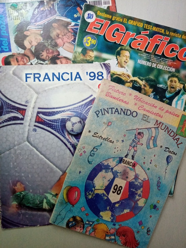 Mundial Francia 98 Pack X 4 - 2 Gráficos Fixtures Y P Pintar