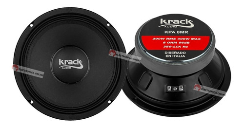 Par Bocinas Medios Sellados 8 Krack Audio Profesional 400w