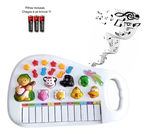 PIANINHO TECLADO INFANTIL MUSICAL BRINQUEDO SONS PARA MENINA PIANO 22 TECLAS  ROSA