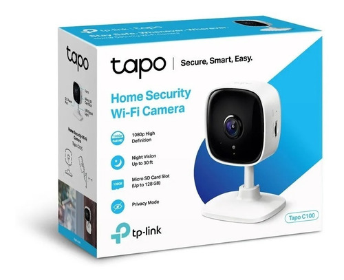 Cámara de seguridad TP-Link Tapo C100 V1 Tapo Smart con resolución de 2MP visión nocturna incluida blanca