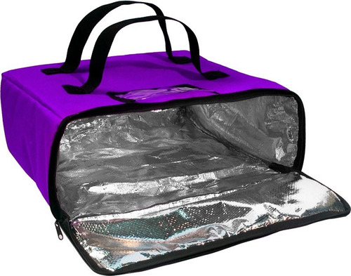 Imagem 3 de 3 de Bolsa Térmica Quadrada Bag Delivery Pizza Embalagem Até 35cm