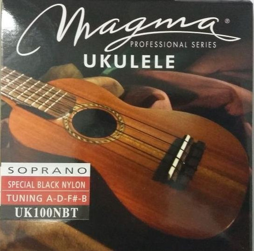 Encordado Ukelele Magma Uk100nbt Soprano Sp Black Nylon