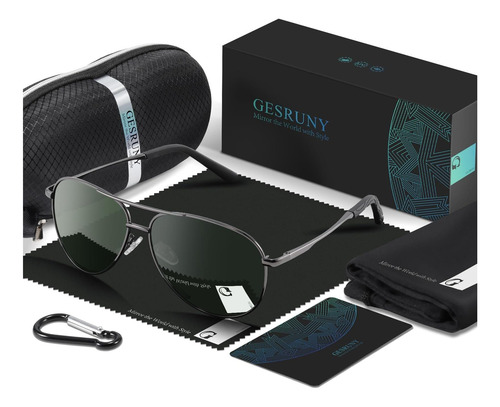 Gesruny Gafas De Sol Polarizadas De Aviador Para Hombres Y