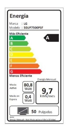 Imagen 10 de 10 de Tv Smartv LG 50 PuLG 4k Ultra Hd 2021 50up7500