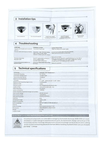 Sensor Automatico Amplia Gama Aplicacion Puerta