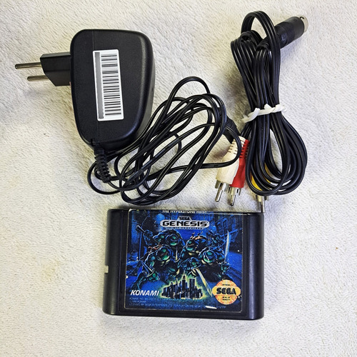 Console Sega Genesis Funcionando Bem - Mega Drive Americano. Com Jogo Brinde. Fonte Bivolt Paralela. Preto (Usado)