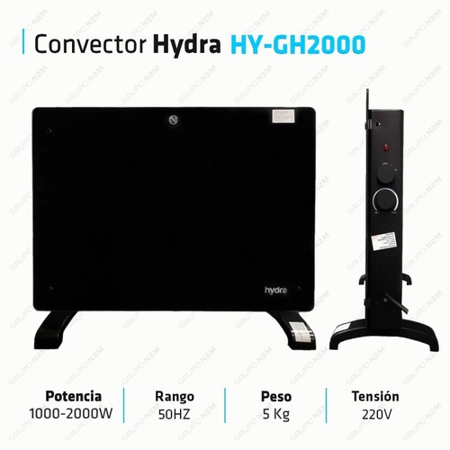 Caloventor Hydra Mini 2000w Blanco Dos Niveles De Potencia