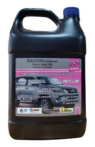 Refrigerante Radiox Premium Toyota Lexus