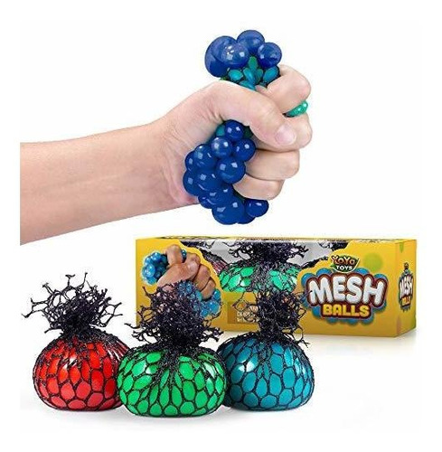 Yoya Toys Squishy Mesh Stress Balls 3 Pack - Bolas Sensorial