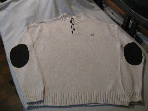 Sweater; Cuello Con Botones Chaps De Ralph Lauren Talla Xl