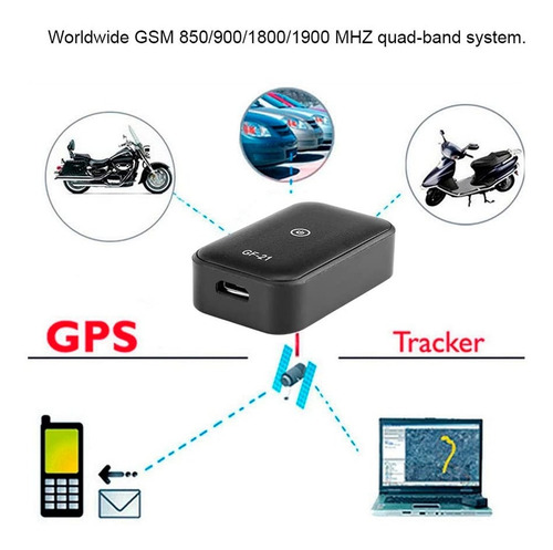 Imagen 4 de 8 de Mini Gps Gf-21 Localizador Rastreador De Posicionamiento