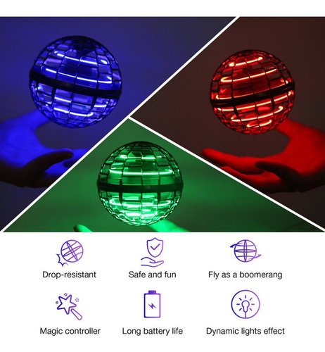 Flynova Pro Flying Ball Boomerang Spinner - Luces Rgb