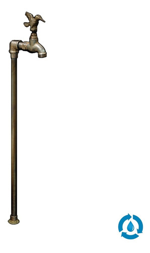 Canilla Jardin Bronce Colibri Florentino Pedestal