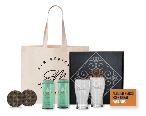 Experiencia Regalo Latas Andes Ipa Con Vasos Personalizados