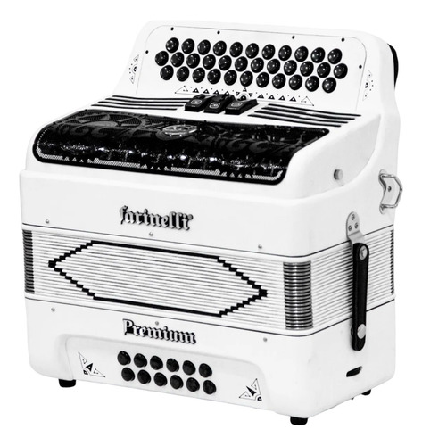 Acordeón Farinelli 3412fawhg Premium 34 Bot 3 Registros Fa Blanco
