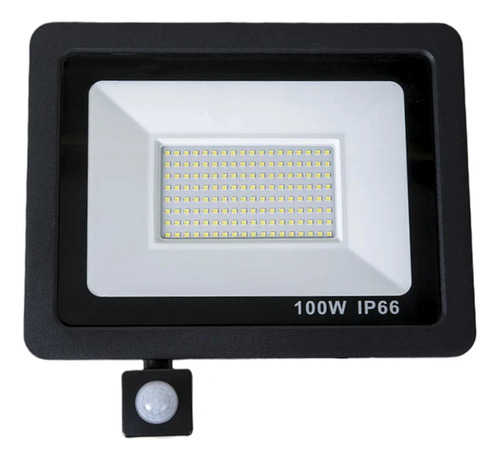 Foco Exterior 100w Ultra Slim Ip 65 Con Sensor De Movimiento