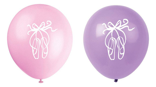 Globo Ballet Para Fiesta Baile 16 Pieza Color Rosa Morado