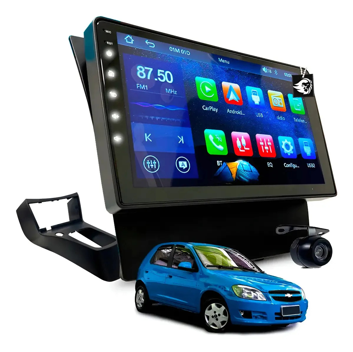 I-kit Multimídia Mp10 9 Pl Com Carplay Android Auto Celta G2 Cor Celta G2 2015