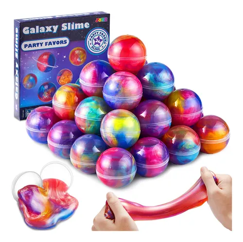 Paquete De 24 Bolas De Slime De Galaxia Para Fiesta Y Estrés