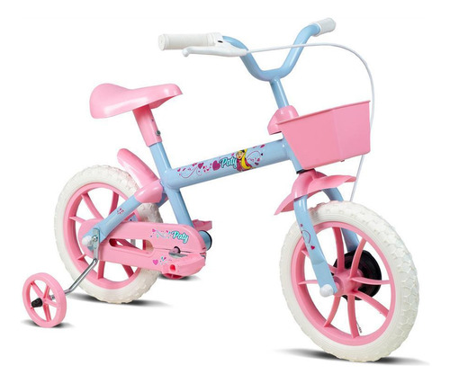 Bicicleta Infantil Paty Aro 12 Azul Bebê E Rosa - Verden