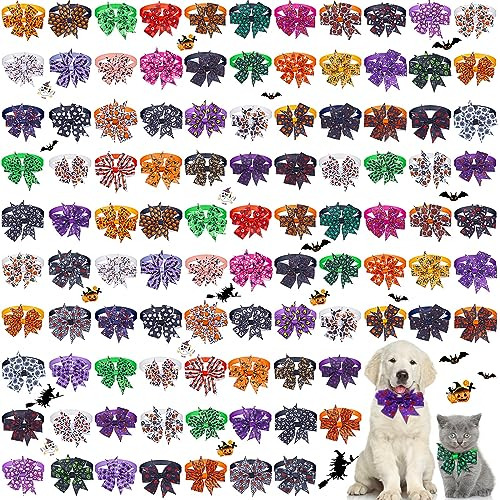 100 Piezas De Corbatines Perros De Halloween Granel Aju...