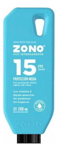 Zono Crema Protectora Solar Fps 15 C/vitamina E 200ml