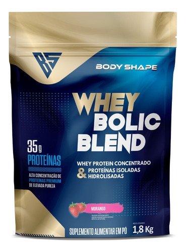 Whey Protein Bolic Refil 1.8kg - Body Shape Morango