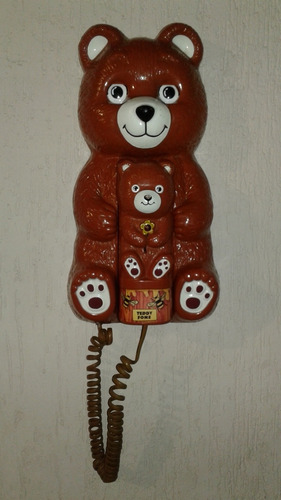 Telefono Antiguo Oso Teddy Años 80s Con Falla Leer Descrip