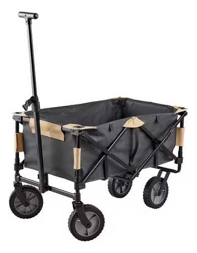 Carrito Plegable Quechua Tipo Trolley Para Camping Compacto Gris/beige