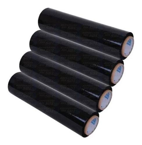 Film Strech Rollo Alusa Negro 250m X4 Rollos