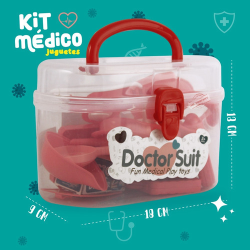 Imagen 2 de 8 de Kit Enfermera Juguete De Rol Medico Doctor Botiquin A-303