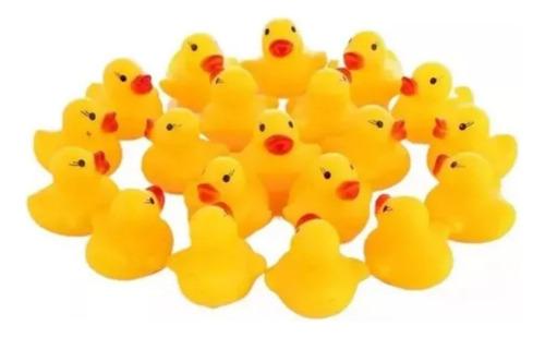 100pcs Bonito Mini Patinho De Banho De Patos De Borracha