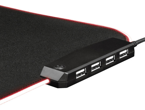Mouse Pad Con Hub Usb De 4 Puertos Integrado Rgb