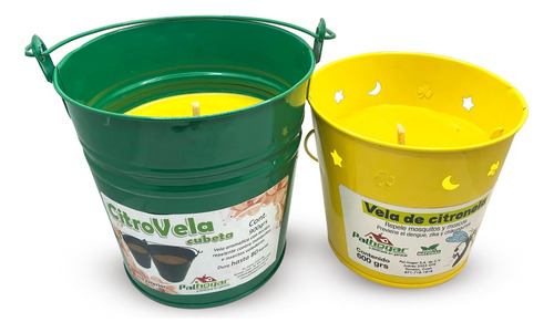 2 Velas Con Citronela 900 Y 600 Gr Repelente De Mosquito