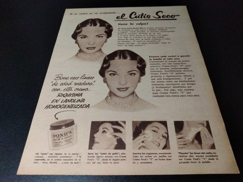 (pb155) Publicidad Clipping Crema Pond's * 1956