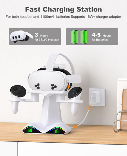 Auriculares De Realidad Virtual Con Base De Carga Meta Quest