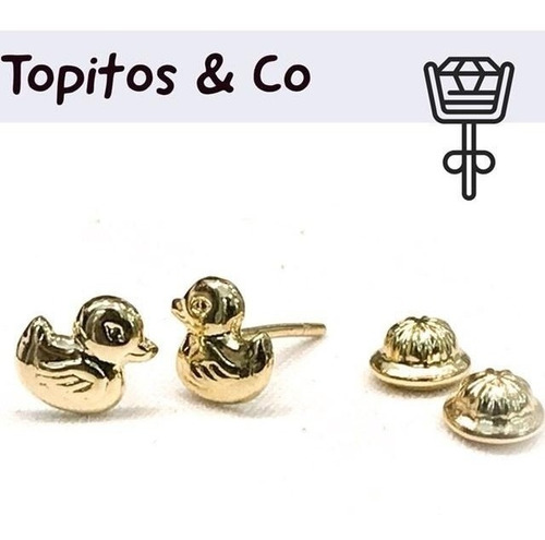 Topos De Oro 18k Sistema Para Bebe Pato