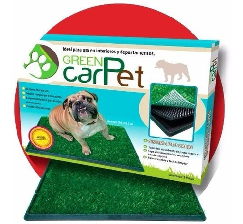 2 Tapetes Sanitarios Grass Entrenador Perro Green Carpet Med