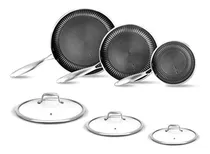 Comprar Sartenes De Cocina Acero Inoxidable Juego Nutrichef Nc3pfry3