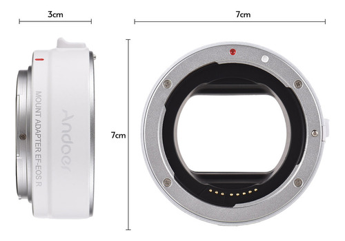 Adaptador De Lente De Cámara Focus Auto Ef-eosr Andoer Rf, M