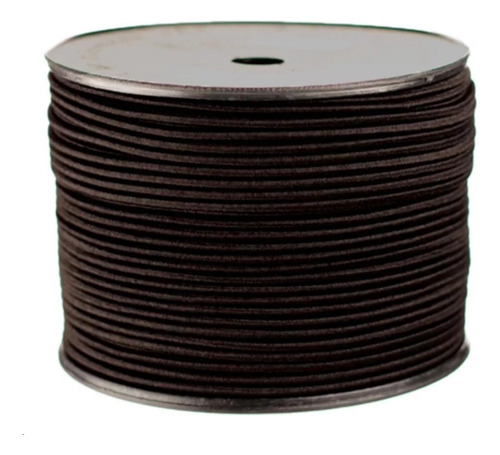 Rolo De Elástico Preto De 3mm Com 300 Metros