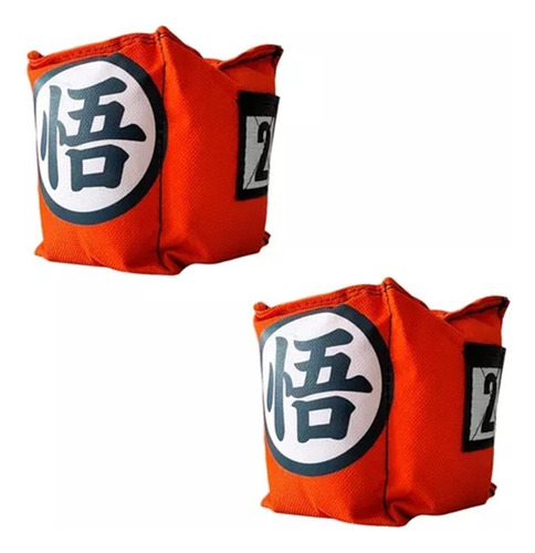 Polainas Tobilleras Con Peso Piernas Brazos 2kg Fitness Naranja