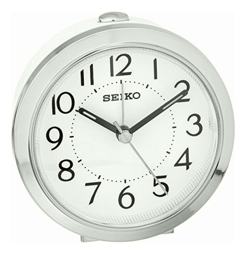 Seiko Sussex Reloj Despertador Para Recámara, Color Color Plata